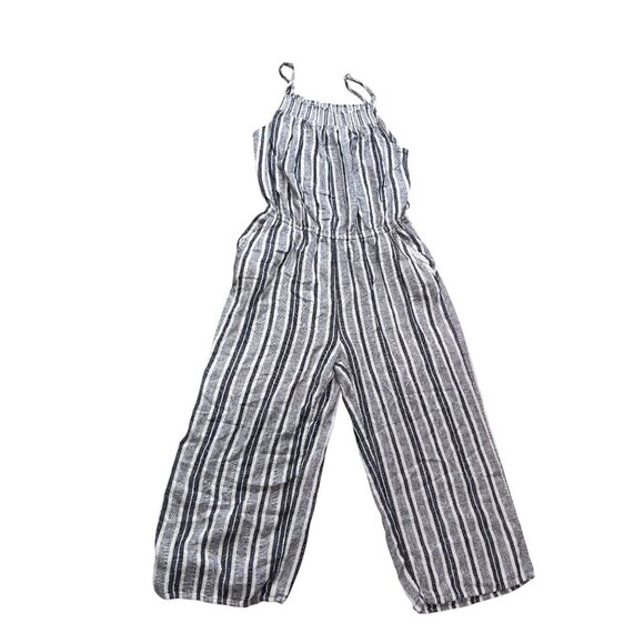 Old Navy Womens Striped Jumpsuit Size M Linen & Rayon Blend - Picture 1 of 10